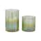 The Novogratz Green Glass Contemporary Candle Holder Set